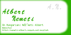 albert nemeti business card